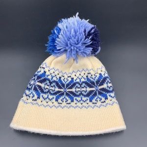 Vintage Wool Snow Hat with Pom